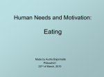 Human Needs And Motivation: Eating
