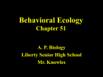 Chapter 51 Behavioral Ecology