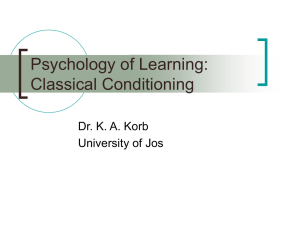 After Conditioning - Educational Psychology