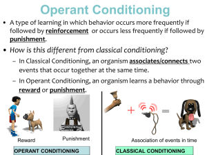 Operant Conditioning - PV