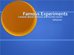 Famous Experiments