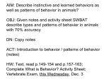 Animal Behavior - Hicksville Public Schools / Homepage