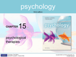 Chapter 13: Psychological Therapies