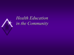 Health Education in the Community
