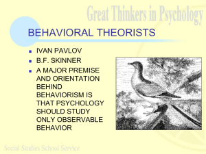 GREAT THINKERS IN PSYCHOLOGY