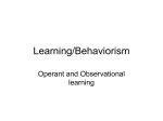 Learning/Behaviorism