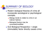 Assumptions of a Biological Basis for Criminality