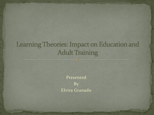 Learning Theories: impact on adult education and training programs
