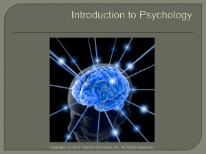 PSY110 Week 1 Introduction to Psychology