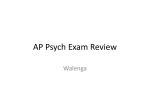 AP Psych Exam Review - Deerfield High School