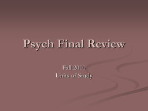 Psych Final Review