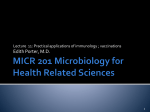 MICR 201 Microbiology for Health Related Sciences