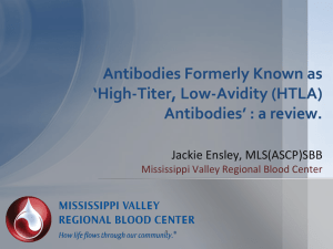 Antibodies Formerly Known as - Mississippi Valley Regional