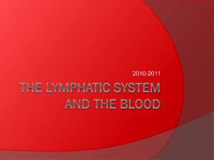 The Lymphatic System and the Blood