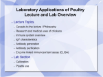 Laboratory Applications of Poultry Lecture and Lab Overview