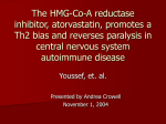 The HMG-Co-A reductase inhibitor, atorvastatin, promotes a