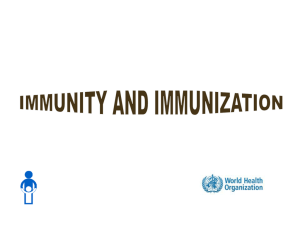 IMMUNITY AND IMMUNIZATION