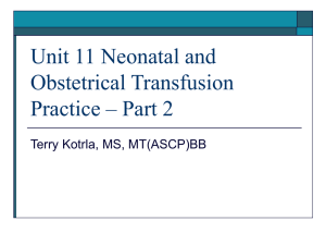 Hemolytic Disease of the Newborn, Current Methods of Diagnosis