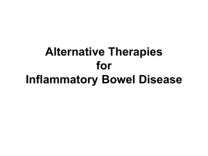 Alternative Therapies for Inflammatory Bowel Disease