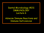 Adverse Immune Reactions and Immune Deficiencies