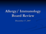 Allergy/ Immunology Board Review