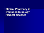 Clinical Pharmacy in Immunoallergology.Medical diseases