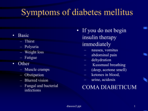 Definition of diabetes mellitus