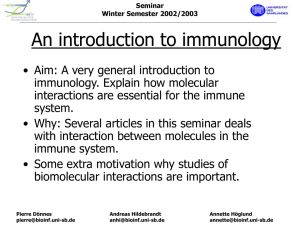 Seminar Winter Semester 2002/2003