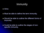 First, Second Line Immunity
