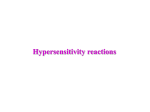Hypersensitivity reactions