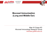 Mucosal Immunisation (Lung and Middle Ear)