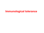 Immunological tolerance