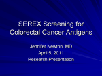 SEREX screening for colorectal cancer antigens