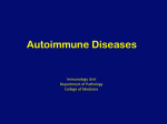 Lecture 2 - Autoimmune diseases