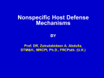 Non Specific Host Defense Mechanisms