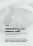 chapter 4-i Cytokine responses in very low birth weight infants receiving glutamine-