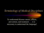 Terminology of Medical Disiplines
