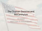 The Truman Doctrine and McCarthyism