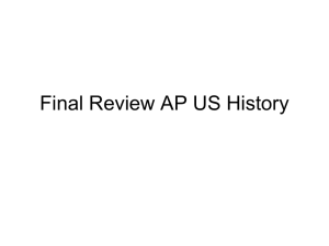 Final Review AP US History