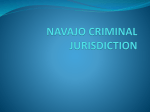 NAVAJO CRIMINAL JURISDICTION