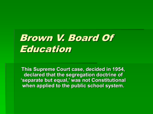 Brown V. Board Of Education