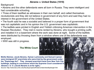 U.S. Supreme Court, Abrams v. United States (1919)