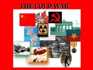 Post WWI and the Origins of the COLD WAR