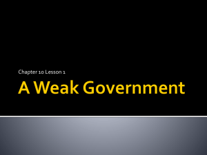 A Weak Government - Home Page