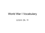 World War I Vocabulary