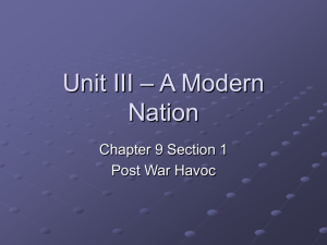 Section 1- Post War Havoc - Waverly