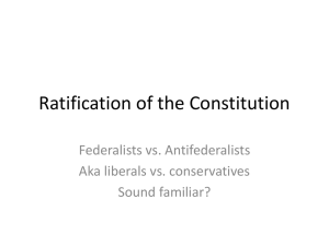 Ratification of the Constitution