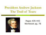 President Jackson and the Trail of Tears