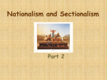 Nationalism and Sectionalism - Challengers 8th Grade Social Studies