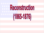 Reconstruction - (www.ramsey.k12.nj.us).